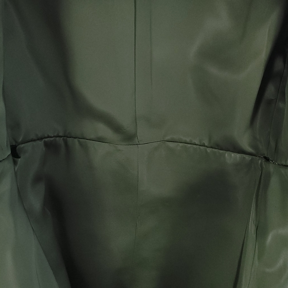 Vtg Lord & Taylor Coat Women's S? Faux Fur Collar Green Lined Retro Look - Picture 7 of 13